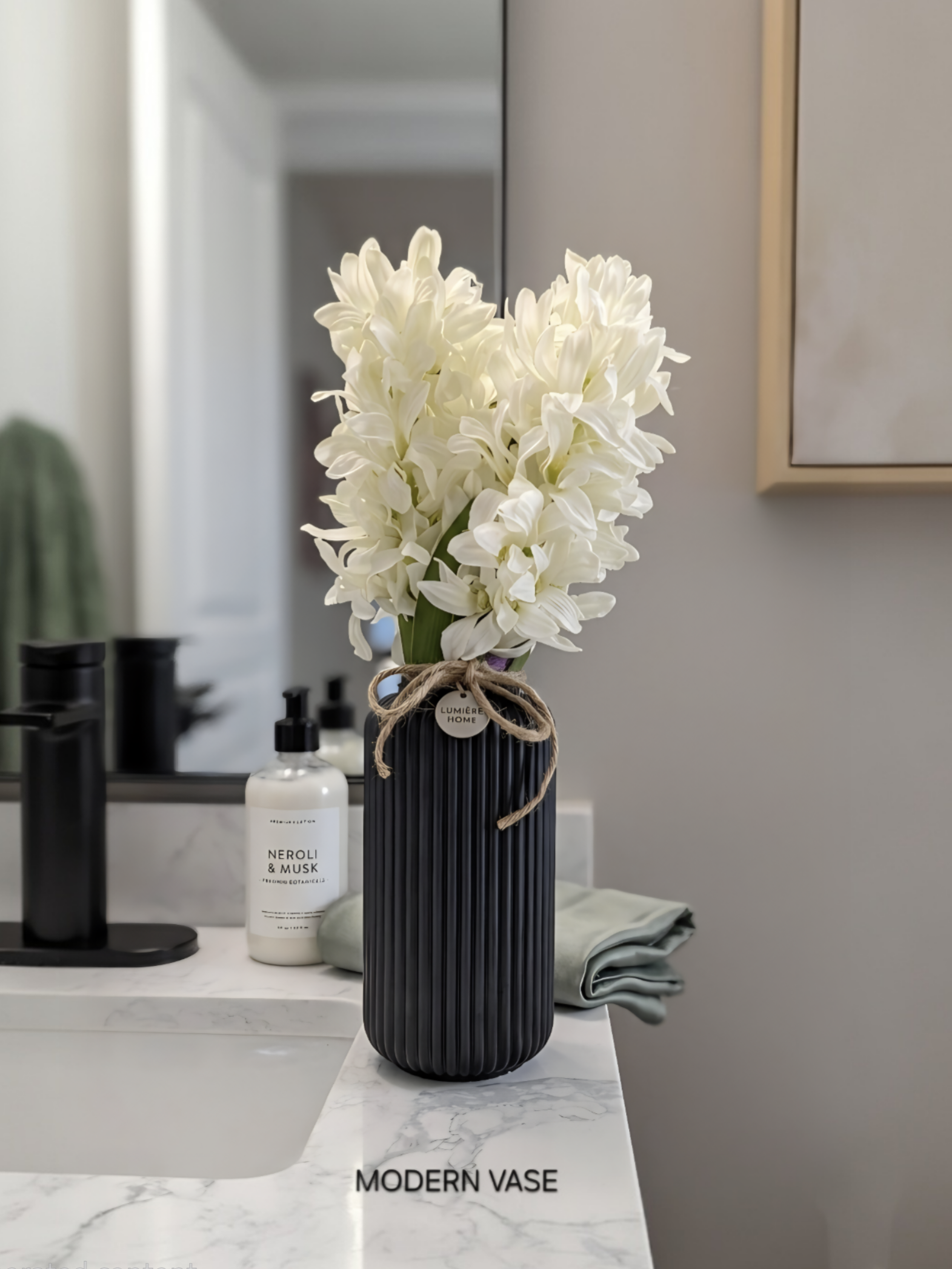 Modern Ribbed Vase